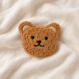 Support de téléphone ours caramel — vue du support en peluche — Cocooning